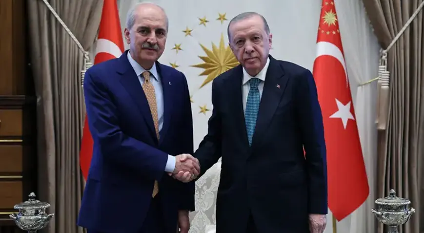 CUMHURBAŞKANI ERDOĞAN, TBMM BAŞKANI NUMAN KURTULMUŞ’U KABUL ETTİ