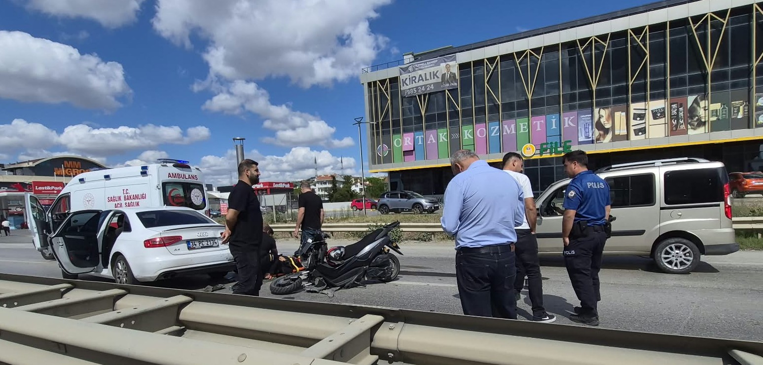 Kumburgaz motosiklet kazası Silivri yönünde